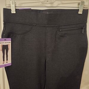 DKNY Jeans Grey Diamond Mid-Rise Comfort Stretch Slim Fit Ponte Capsule XS